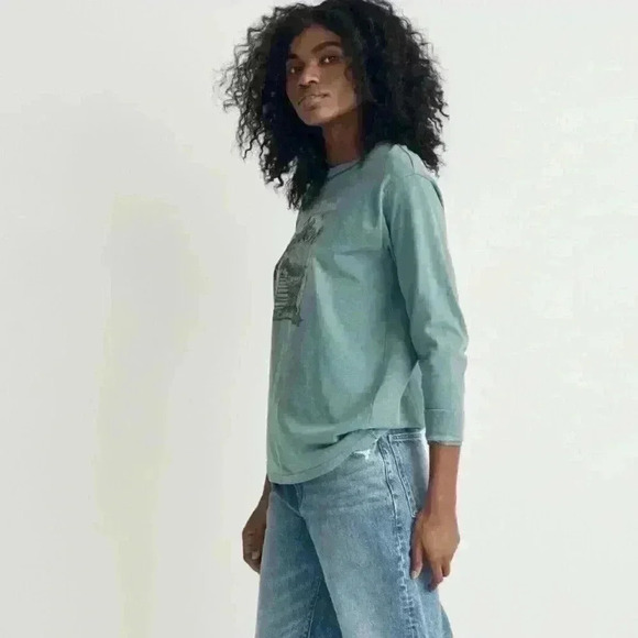 NWT Madewell Rivet & Thread Graphic Long-Sleeve Tee - Picture 2 of 8